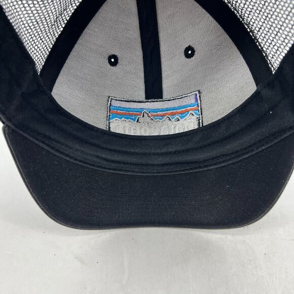 Patagonia Hat Mens Snapback Black Mesh Back Adjustable Trucker Baseball Cap - Picture 8 of 10